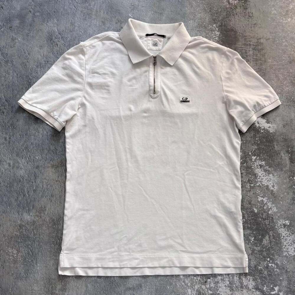 White CP Company Quarter Zip Shirt! Slim Fit Large